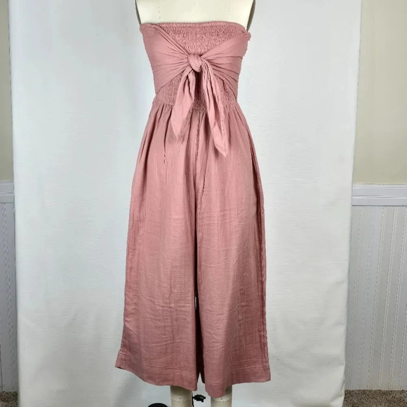 Bishop + Young Antropologie Lagenlook Wide Leg Jumpsuit Elva 100% Cotton Sz S - Picture 3 of 15